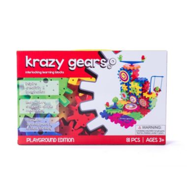 Krazy Gears Gear Building Toy Set - Interlocking Learning Blocks & Motorized Spinning Gears - 81 Piece Set. View a larger version of this product image.
