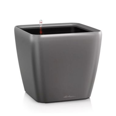 Lechuza USA 20" Black Quadro Planter with Water Reservoir. View a larger version of this product image.