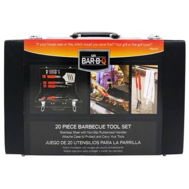Mr. Bar-B-Q 20 Piece Stainless Steel Barbecue Tool Set with Carrying Case 94006Y. View a larger version of this product image.
