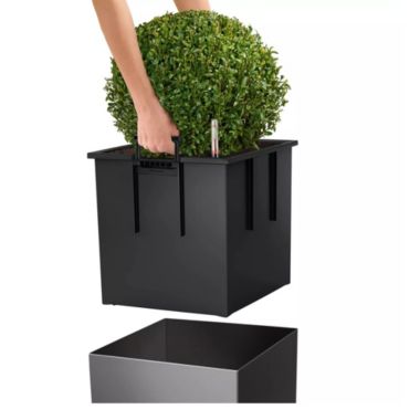 Lechuza USA 12" Red Cube Planter with Water Reservoir. View a larger version of this product image.