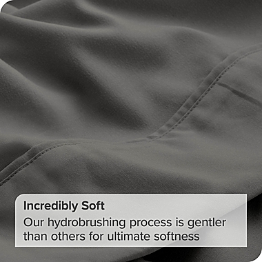 Bare Home Flat Top Sheet Premium 1800 Ultra-Soft Microfiber Collection - Double Brushed, Hypoallergenic, Wrinkle Resistant, Easy Care (Gray, King). View a larger version of this product image.