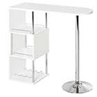 Alternate image 0 for HomCom Bar Table Accent with 3-Bottle Wine Rack in Stainless White