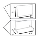 Alternate image 2 for Luxor 96"W x 40"H Double-Sided Magnetic Whiteboard