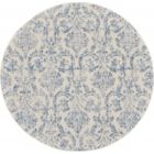 Alternate image 0 for Jubilant JUB09 Area Rug Farmhouse Vintage Damask By Nourison Ivory Blue 8' x round