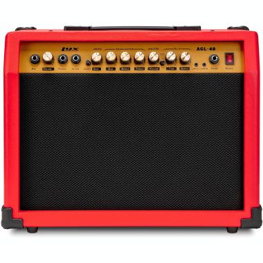 LyxPro Electric Guitar Amp 20, 40, 60 Watt Amplifiers Built In Speaker Headphone Jack And Aux Input Includes Gain Bass Treble Volume And Grind. View a larger version of this product image.
