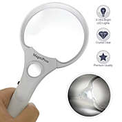 MagniPros Power Handheld Magnifying Glass 3 Ultra Bright LED Lights 3X 4.5X 25X