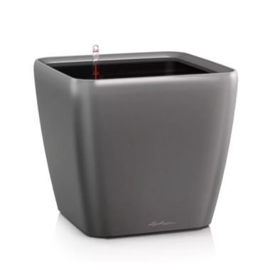 Lechuza USA 17" Black Quadro Planter with Water Reservoir. View a larger version of this product image.