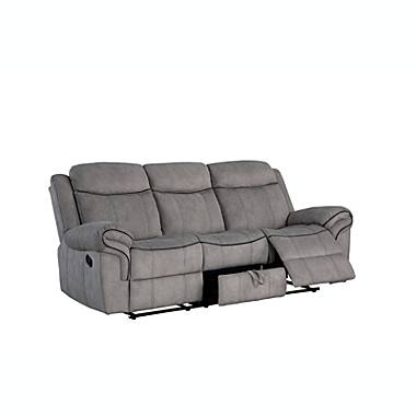 Yeah Depot Zubaida Sofa (Glider & Motion), 2-Tone Gray Velvet YJ. View a larger version of this product image.