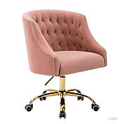 Karat Home Camille Velvet Task Chair-PINK