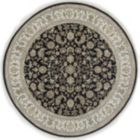 Alternate image 0 for Dark Navy Floral 7X7 Indo-Nain Oriental Round Rug