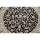 Alternate image 3 for Dark Navy Floral 7X7 Indo-Nain Oriental Round Rug