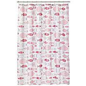 mDesign Flamingo Print - Easy Care Fabric Shower Curtain - 72" x 72"