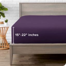 Bare Home Fitted Bottom Sheet - Ultra-Soft Wrinkle Resistant Microfiber - Hypoallergenic - 22