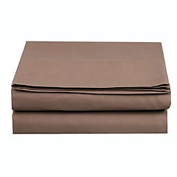 Elegant Comfort Flat Sheet 1500 Thread Count Queen Size in Taupe
