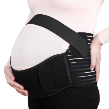 Unique Bargains Maternity Pregnancy Support Belt Waist Durable Comfortably Breathable Abdomen Band Belly Brace New Brand Black Size L. View a larger version of this product image.