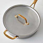 Alternate image 2 for Martha Stewart Everyday 3.5 Quart Stainless Steel Saute Pan with Brass Handles and Lid