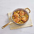 Alternate image 3 for Martha Stewart Everyday 3.5 Quart Stainless Steel Saute Pan with Brass Handles and Lid