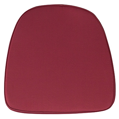 Emma + Oliver Indoor Soft Burgundy Fabric Chiavari/Dining Chair Cushion. View a larger version of this product image.