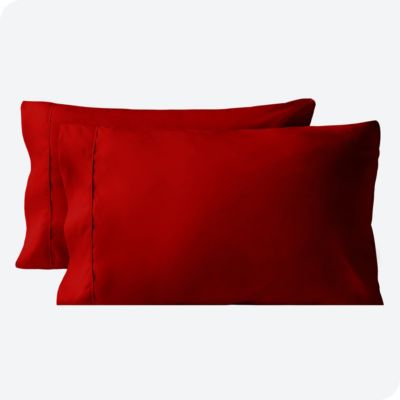 Bare Home Premium 1800 Ultra-Soft Microfiber Pillowcase Set - Double Brushed - Hypoallergenic - Wrinkle Resistant (Red, Standard)