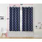 Alternate image 2 for THD Benjamin Print Thermal Room Darkening Blackout Energy Efficient Window Curtain Grommet Top Panels - Set of 2