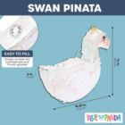 Alternate image 3 for Blue Panda Iridescent Foil White Swan Pinata for Girls Princess Theme Birthday Party Decorations (Small, 16.25 x 14 x 3 In)