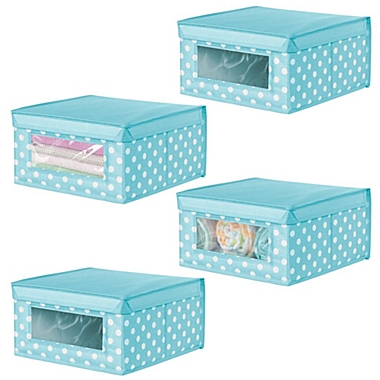 mDesign Soft Fabric Child/Kid Storage Organizer Box - 4 Pack. View a larger version of this product image.