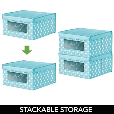 mDesign Soft Fabric Child/Kid Storage Organizer Box - 4 Pack. View a larger version of this product image.