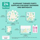 Alternate image 1 for Blue Panda Let's Fiesta Cactus Paper Plates, Napkins, Cups, Cutlery, Tablecloth (Serves 24, 145 Pieces)