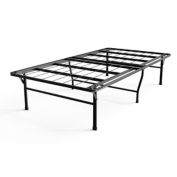 Slickblue Twin XL College Dorm 16-inch Tall Metal Platform Bed Frame with Storage Space