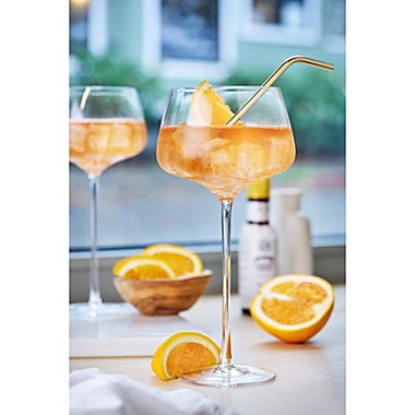 Viski Angled Crystal Amaro Spritz Glasses. View a larger version of this product image.