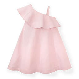 Hope & Henry Girls' One Shoulder Flounce Dress, Toddler, 3