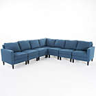 Alternate image 0 for Contemporary Home Living 7-Piece Prussian Blue Contemporary Style Sectional Couch Sofa 35.5"
