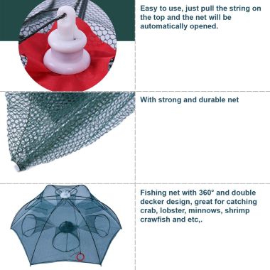 Noa Store Bait Trap For Fishing Fish Traps For Fishing Foldable Used As Minnow Traps. View a larger version of this product image.