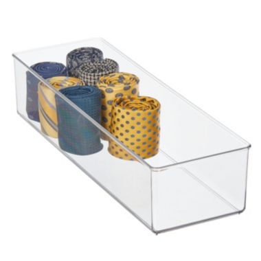 mDesign Plastic Drawer Organizer Bin for Closets - Clear. View a larger version of this product image.