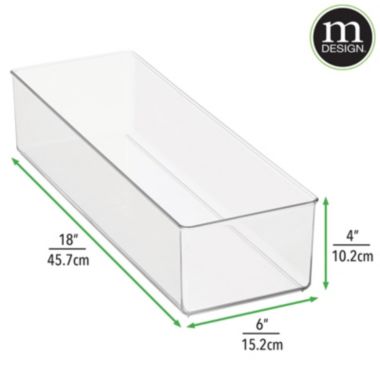 mDesign Plastic Drawer Organizer Bin for Closets - Clear. View a larger version of this product image.