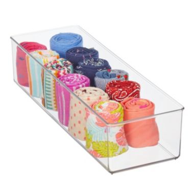 mDesign Plastic Drawer Organizer Bin for Closets - Clear. View a larger version of this product image.