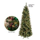 Alternate image 0 for Garden Elements Artificial Pencil Fir Christmas Tree With Pine Cones, Multi-colored, 7.5 Ft