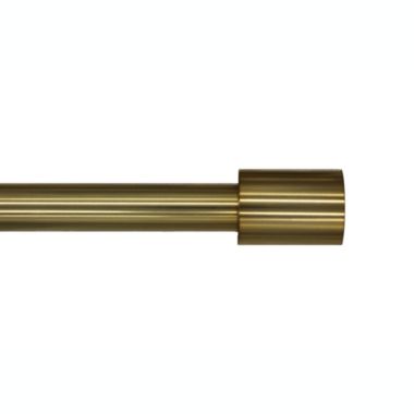 Linen Avenue Cylinder Single Window Curtain Rod Set, 28 to 48-Inch, Brass. View a larger version of this product image.