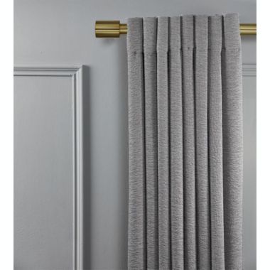 Linen Avenue Cylinder Single Window Curtain Rod Set, 28 to 48-Inch, Brass. View a larger version of this product image.
