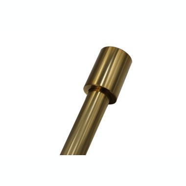 Linen Avenue Cylinder Single Window Curtain Rod Set, 28 to 48-Inch, Brass. View a larger version of this product image.