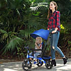 Alternate image 2 for Slickblue 4-in-1 Kids Tricycle with Adjustable Push Handle-Blue