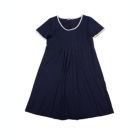 Alternate image 0 for cheibear Women's Soft Sleepwear Lounge Dress Strtechy with Pockets Soft Nightshirt Pajama Nightgown, X-Small Dark Blue