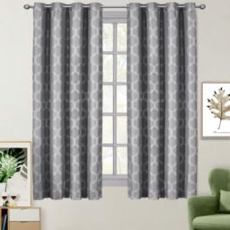 Egyptian Linens - 100% Blackout Curtain Panels Alana - Woven Jacquard Triple Pass Thermal Insulated (Set of 2 Panels)