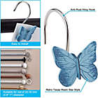 Alternate image 3 for AGPtEK Butterfly Shower Curtain Hooks - Blue and Red