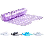 Nonslip Bath Mat With Suction Cups Purple 100x40cm40x16in Extra Long