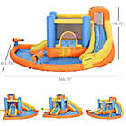 Alternate image 2 for Outsunny Kids Inflatable Water Slide 5-in-1 Inflatable Bounce House Jumping Castle with Water Pool, Slide, Climbing Walls, & 2 Water Guns