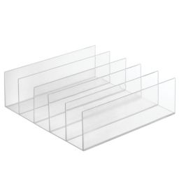 mDesign Plastic Divided Purse Storage Organizer for Closets