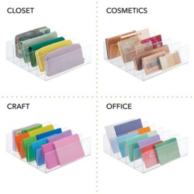 mDesign Plastic Divided Purse Storage Organizer for Closets. View a larger version of this product image.