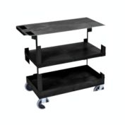 Luxor Black EC221HD 18x32 Cart 2 Flat/1 Tub Shelves