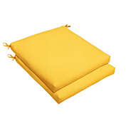 Outdoor Living and Style 19" Sunflower Yellow Decorative Single Chair Cushion Pillow